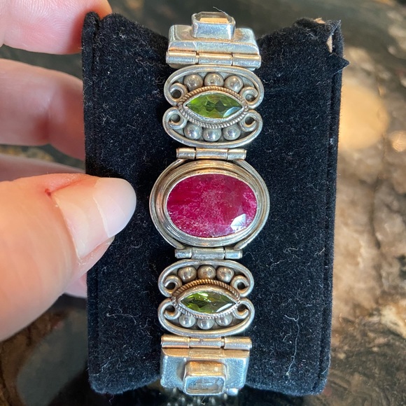 Silver gemstone bracelet - Picture 3 of 5